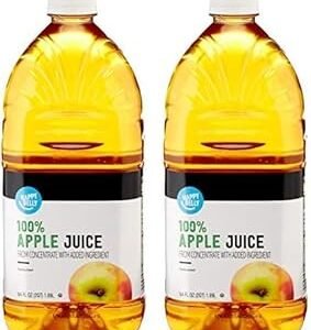 ] - Happy Belly 100% Apple Juice, 64 fl oz Bottle (Pack of 2)