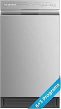 Midea MDF18A1AST Built-in Dishwasher with 8 Place Settings, 6 Washing Programs, Stainless Steel Tub, Heated Dry, Energy Star