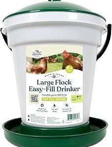 Harris Farms Large Flock Easy-Fill Poultry Drinker, Made with BPA-Free Plastic, Top Fill Design, 6.25 Gallon