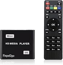 HDMI Media Player, 4K Ultra HD Digital Media Player, Supports USB Drive, SD Card, 4K@30Hz Output,H.265/H.264/AVC Decoding MP4/MKV/MP3/TS/Rmvb/Mov/JPG for Advertising Playback Multimedia TV Playback.