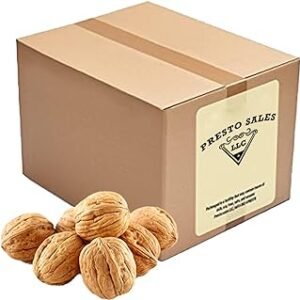 Walnuts, "Current new crop" In shell Hartley choice, Low-Carb, High-Protein, Unshelled Fresh, Easy to crack, Healthy snack, Gluten free, Dietetic, Vegan, Packed in 5 lbs. (80 oz) box by Presto Sales