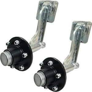 6-Lug 5.5'' Shipping Container Wheel Axles Shifting Tool Jack Kit Tie Down-Moves Fully Assembled Fit for 20ft - 40ft Heavy Duty Shipping Container, 2 Pack