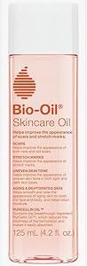 Bio-Oil Skincare Body Oil Serum for Scars and Stretch Marks, Face and Body Moisturizer with Vitamin E & A for Sensitive Dry Skin, Dermatologist Recommended, Non-Comedogenic, 4.2 Oz