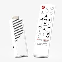 Streaming Media Player Converts Regular TV to Smart TV 4K Resolution Chromecast Built-in Android 14.0 OS Quad-Core Processor WIFI6 Bluetooth Bluetooth Voice Remote 2GB+16GB Memory (HCYDSB-B)