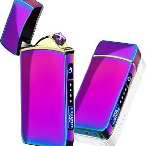 Arc Smart Electric USB Rechargeable Windproof Flameless Plasma Lighter - Lightweight for Fire, BBQs, Fireworks, Candle, Camping - Outdoors Indoors (T3-Color Ice)