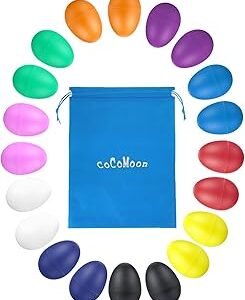 Egg Shakers Musical Instruments for Babies- 20Pcs Musical Maracas Percussion Instrument (10 Colors) Easter Egg Plastic Egg Shakers Kids Toys