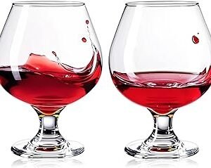 Brandy Glasses Set of 2, Crystal Cognac Glasses, Snifter Glass, Bourbon Tasting Glasses, Old Fashioned Glass, Port Glasses, Whiskey Glasses For Wine, Bourbon, Cognac, Brandy, Scotch