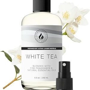 Aroma Country White Tea Diffuser Oil - Luxury Essential Oils for Diffuser Refill & Air Freshener Room Spray, Long-Lasting, Natural Home Fragrance and Hotel Scent for Diffusers & Machines (8.5 Fl Oz)