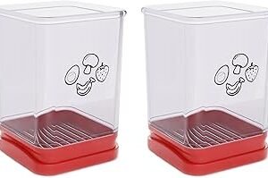 2 PCS Tewodila Fruit Slicer Cup, Speed Cutter for Strawberry Banana Grape Egg, Stainless Steel Vegetable Cutting Kitchen Gadget, Kitchen Portable Slicing Tool