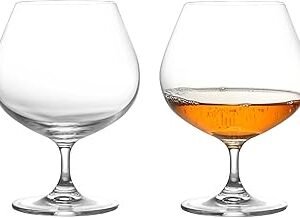 22oz Large Brandy Snifter Glasses Set of 2,Crystal Cognac Glasses for Cognac,Brandy,Whiskey,Dishwasher Safe,Perfect for Home,Restaurants and Party