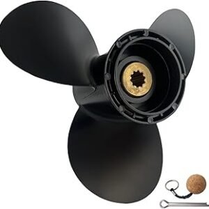 OEM Aluminum Outboard Propeller fit Suzuki Engine Motor 8-20HP Boat propellers DF8 DF9.9 DF15 DT9.9 DT15HP,10 Tooth Spline RH