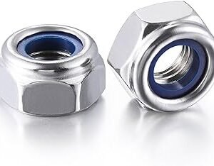 Wensilon(10pcs) M14 Self Clinching Nuts 304 Stainless Steel Self-Lock Nylon Inserted Hex Lock Nuts