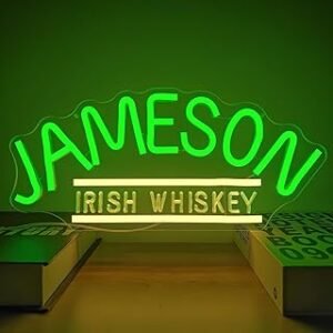 Jameso Irish Whiskey Neon Sign for Wall Decor Bar Neon Sign for Man Cave Neon Led Sign Dimmable Neon Light Up Sign for Bedroom Home Beer Bar Pub Business Man Cave Bistro Club Party Garage Gift