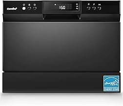COMFEE’ Countertop Dishwasher, Energy Star Portable Dishwasher, 6 Place Settings & 8 Washing Programs, Speed, Baby-Care, ECO& Glass, Dish Washer for Dorm, RV& Apartment, Black