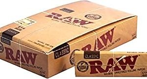 Raw Unrefined Classic 1.25 1 1/4 Size Cigarette Rolling Papers Full Box of 24 Pack