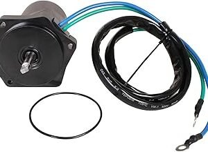Boat Engine 6CJ-43880-10 6CJ-43880-11 6CJ-43880-12 6CJ-43880-13 Trim Tilt Motor for Yamaha 50HP 60HP 70HP F40 F50 F60 F70 FT50 FT60 Outboard Motor, 2 Wire, 3 Bolt, 12 Volt