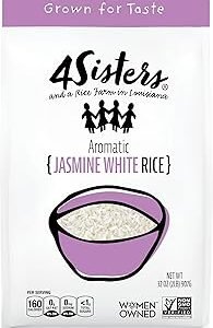 Premium Long Grain Aromatic Jasmine White Rice - Sustainably Grown - Women Owned - Farm to Table - 2lb