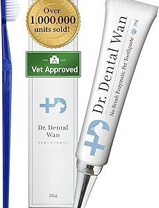 Dr. Dental Wan Organic Dog Toothpaste - Enzymatic Brushless Dog Toothpaste and Breath Freshener - Edible Food and Water Additive for Easy Pet Dental Care