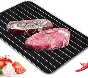 Defrosting Tray for Frozen Meat Rapid Food Thawing to Keep Original Food Flavor Large Surface 14"x 8" 0.12" Thick