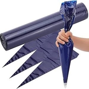 21 Inch Disposable Pastry Bags 50 Pcs,Blue Color Pipping Bag For Patisserie and Confectionery&Dough Cake Decoration Tool (50pcs/roll)