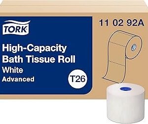 Tork High-Capacity Toilet Paper Roll White T26, Advanced, 2-Ply, 36 x 1000 sheets, 110292A