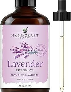 Handcraft Blends Lavender Essential Oil - Huge 4 Fl Oz - 100% Pure and Natural - Premium Grade Essential Oil for Diffuser and Aromatherapy