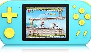 Handheld Games for Kids Adults with Built in 268 Classic Retro Video Games,3.0'' Color Screen Rechargeable Portable Arcade Gaming Player,Boys Girls Travel Electronics Toys Birthday Gift (A-Blue)