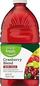 Amazon Fresh, Cranberry Blend Juice from Concentrate, 64 Fl Oz Bottle