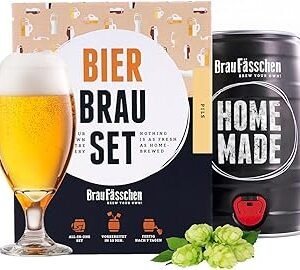 GERMAN LAGER - Home Brew Beer Starter Kit with 1.3-Gallon Keg | Brew Authentic German Beer in 7 Days | Unique Beer Gift for Men & Women - BrauFässchen