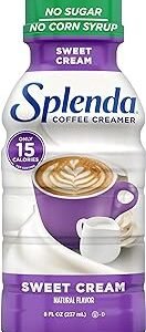 Splenda Sugar Free, Low Calorie Sweet Cream Coffee Creamer, 8 Fl Ounces Bottle (Pack of 6)