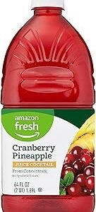 Amazon Fresh, Cranberry Pineapple Juice Cocktail, 64 Fl Oz
