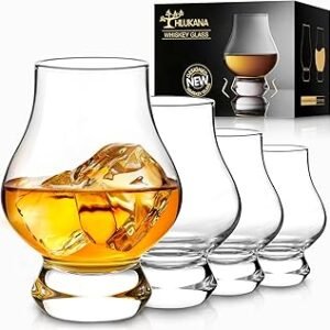 Whiskey Glasses Set of 4, Tequila Glasses, Scotch glasses, Bourbon Glasses, Tasting Glasses, Brandy Snifter Cocktail Whiskey Old Fashioned Glass for Liquor Tequila Gin Cognac Vodka, Shot Glass Bar Set