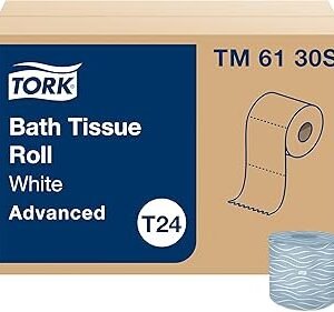 Tork Bath Tissue Roll Advanced 2-ply For everyday use at home Biodegradable 4x3.75", 500 sheets/roll, 48 rolls/case