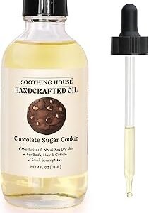 Chocolate Sugar Cookie Body Oil: Moisturizing Body Oil for Soft, Glowing Skin with Almond & Jojoba Oil (4 fl oz)
