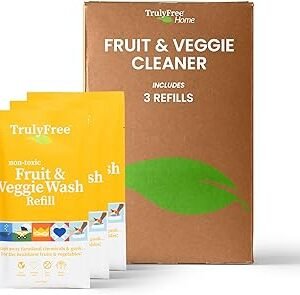 Natural Fruit and Veggie Wash Kit - DIY Vegetable Washer & Fruit Cleanser - Pack of 3