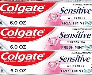 Whitening Toothpaste for Sensitive Teeth, Enamel Repair and Cavity Protection, Fresh Mint Gel, 6 Oz (Pack of 3)