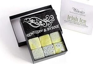 Biddy Murphy Irish Gifts, Connemara Marble Whiskey Stones Gift Set Made in Ireland, Handcrafted in Co. Wicklow
