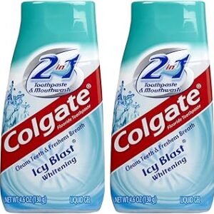 2 in 1 Whitening Icy Blast Toothpaste & Mouthwash, 4.6oz, 2pk