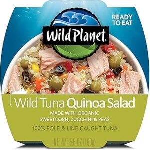 Wild Planet Ready-To-Eat Wild Tuna Quinoa Salad With Organic Sweetcorn, Zucchini & Peas, Tuna Salad, 5.6oz, Pack Of 1