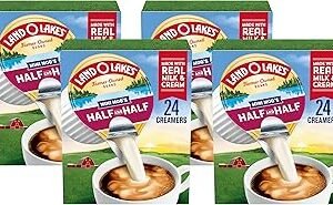 Land O' Lakes Half and Half UHT-Processed Creamer, 24 Count (Pack of 4)