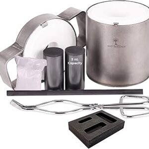 USA Cast Master PRO Mini 5 Ounce Propane Jewelry Kiln with Crucible and Tongs Borax Smelting Gold Silver Copper Scrap Metal Recycle 5oz Ounce Capacity