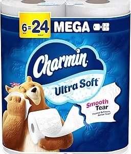 Charmin Ultra Soft Toilet Paper 6 Mega Rolls = 24 Regular Rolls