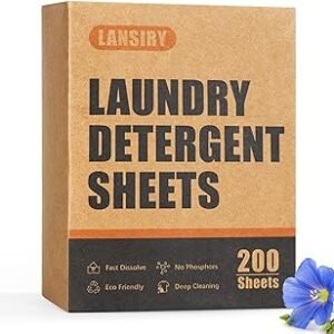 Laundry Detergent Sheets - 200 Loads Fresh Linen Scent Washing Strips, Compact Lightweight Liquidless Eco-Friendly Hypoallergenic Portable Soap for Save Space and Travel