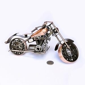 Trebisky Scrap Metal Motorcycle Vintage Art Office Home Desk Decor Sculpture Birthday Gift for Father Men Dad Him (Copper Sportster)