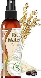 NEW Fermented Rice Water for Hair Growth - Infused with Rosemary, Biotin, Caffeine, Keratin Vegan Non-Greasy Spray Naturally Thicker, Longer, Softer Men & Women (4 fl oz)