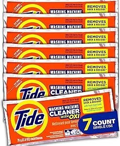 Tide Washing Machine Cleaner, Washer Machine Cleaner with Oxi for Front and Top Loader Washer Machines, Deep Cleaning Residue & Odor Eliminator, 7 Month Supply