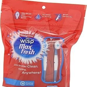 Wisp Mini-Brush with Freshening Bead, Peppermint, 16-Count
