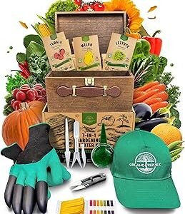 75 Vegetable & Greens Seeds Variety Pack, Garden Seed Starter Kit - Over 44,700 Non-GMO Heirloom Seeds for Planting Vegetables and Greens, Seeds Gift Seed Box with Gardening Supplies, Survival Kit