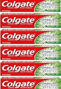 Sparkling White Whitening Toothpaste, Mint - 8 ounce (6 Pack)