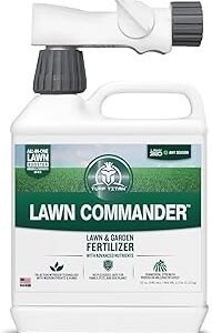 Turf Titan Lawn Commander – All-in-One Lawn Booster and Fertilizer (32 oz) – Peak Growth & Green Grass for All Seasons – Tri-Action Nitrogen Tech - Hose End Lawn Sprayer – Covers up to 8,000 Sq Ft